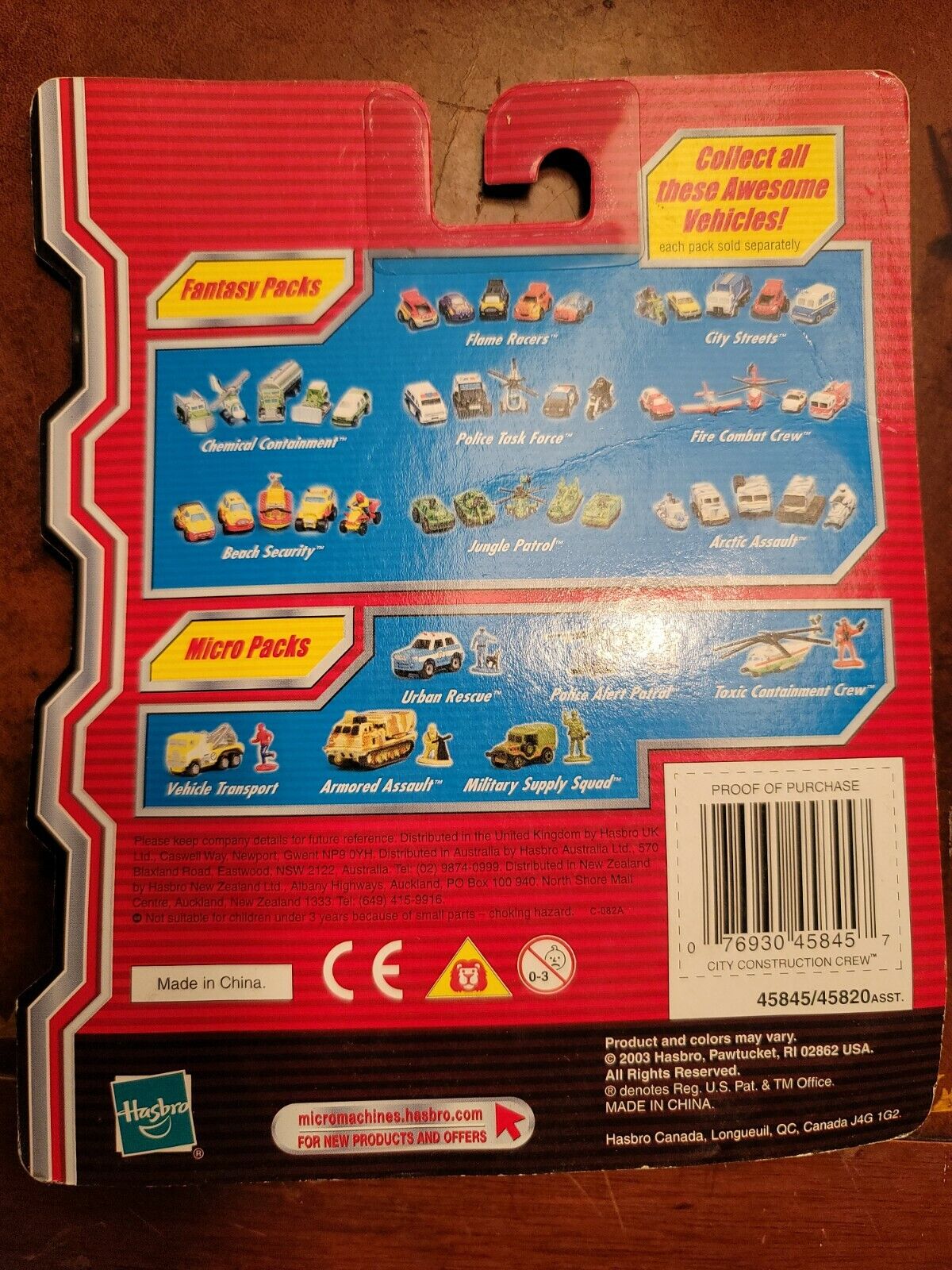 City Construction Crew  Hasbro Micro Machines Rare Vintage 45845