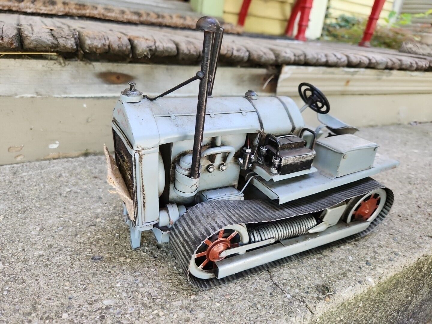 Caterpillar Tractor Co 2 Ton Tin Sculpture Collectible 