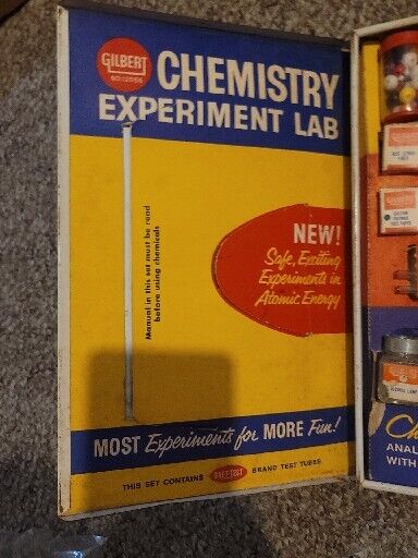 RARE 1960s The Gilbert Chemistry Science Experiment SetNear Complete Vintage