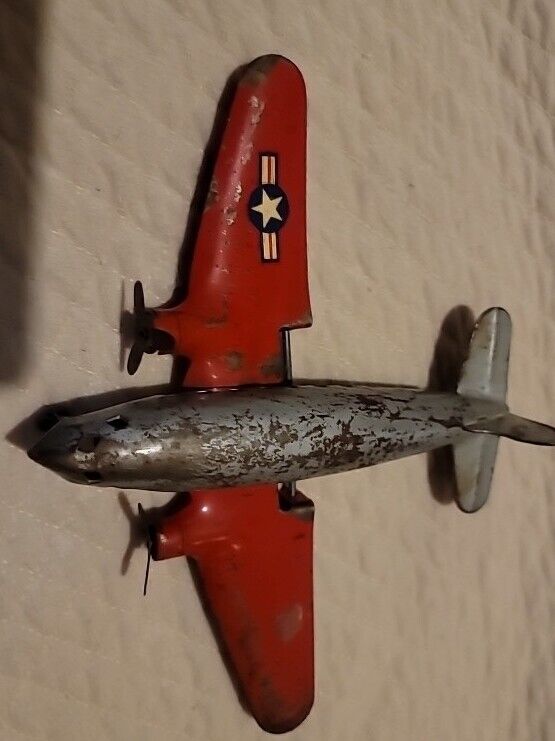 VINTAGE Wyandotte TIN TOY PLANE NICE  473-F