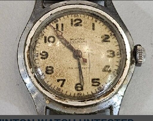 Winton Non Magnetic Antique Swiss Watch Complete 1940's  Working 