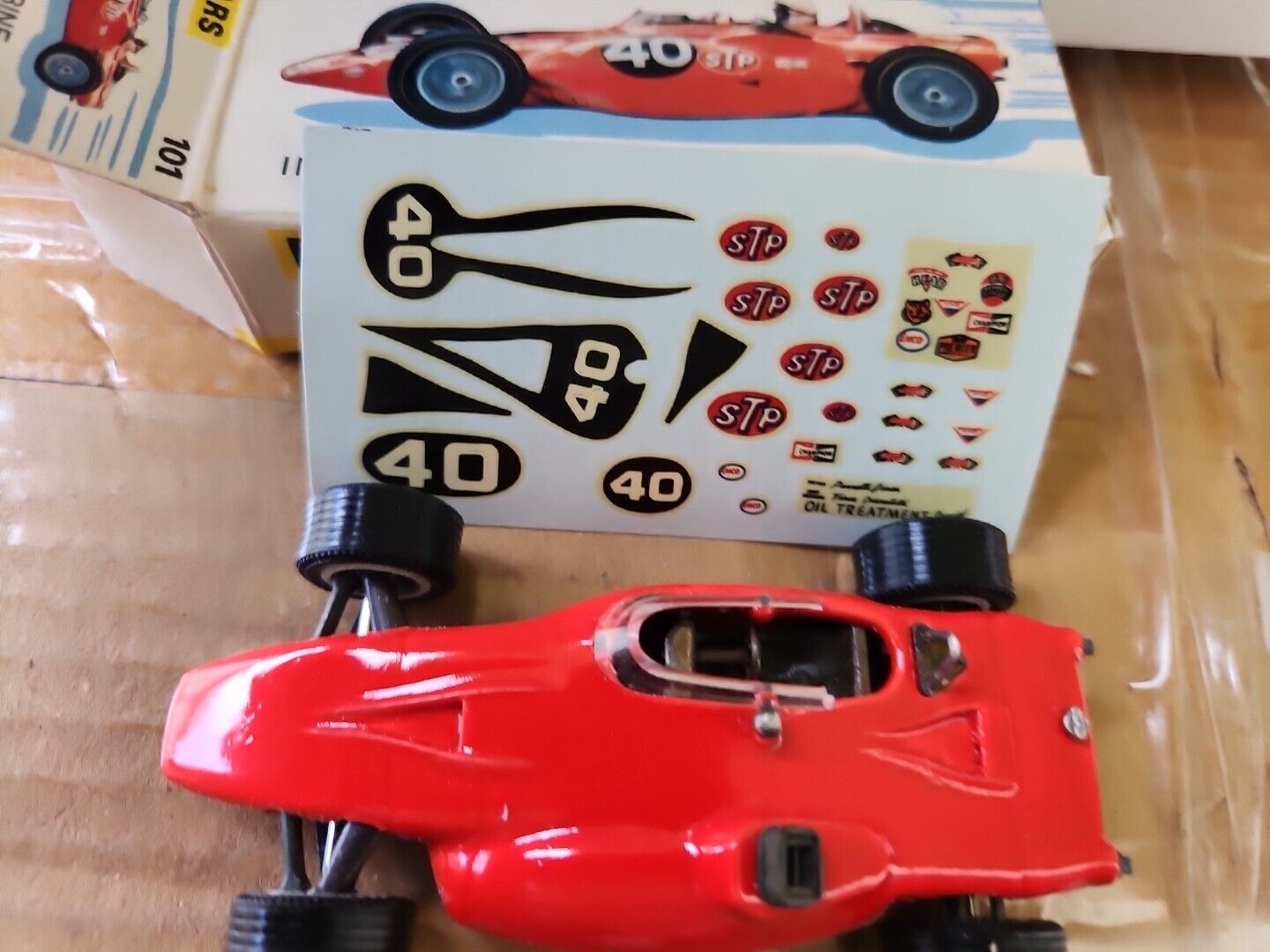 Vintage Faracars France Indianapolis Turbine Car STP, In Box, Decals 1967 Race