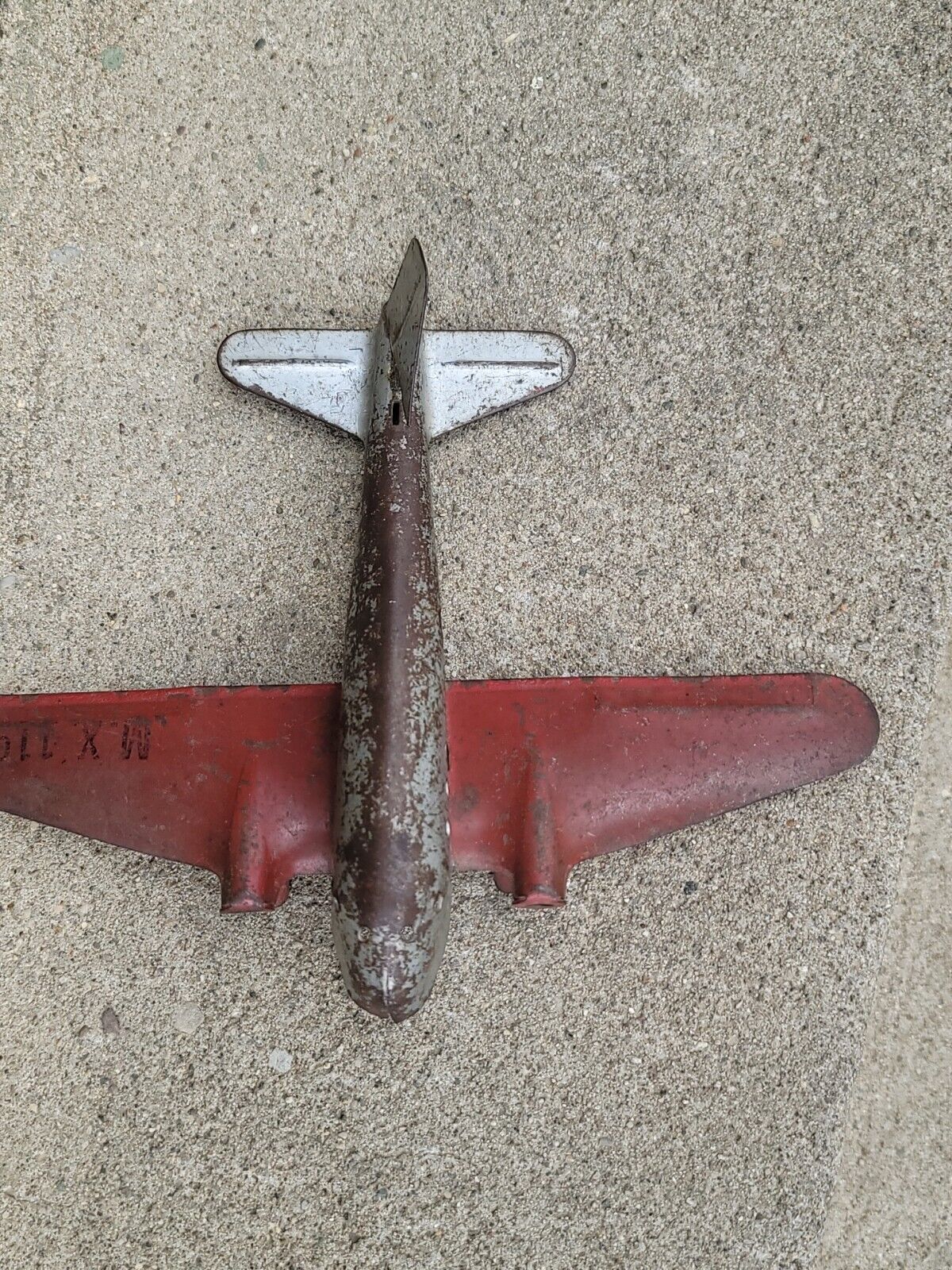 Vintage Pressed steel/metal airplane Wyandotte Hubley Tonka Structo MX 119