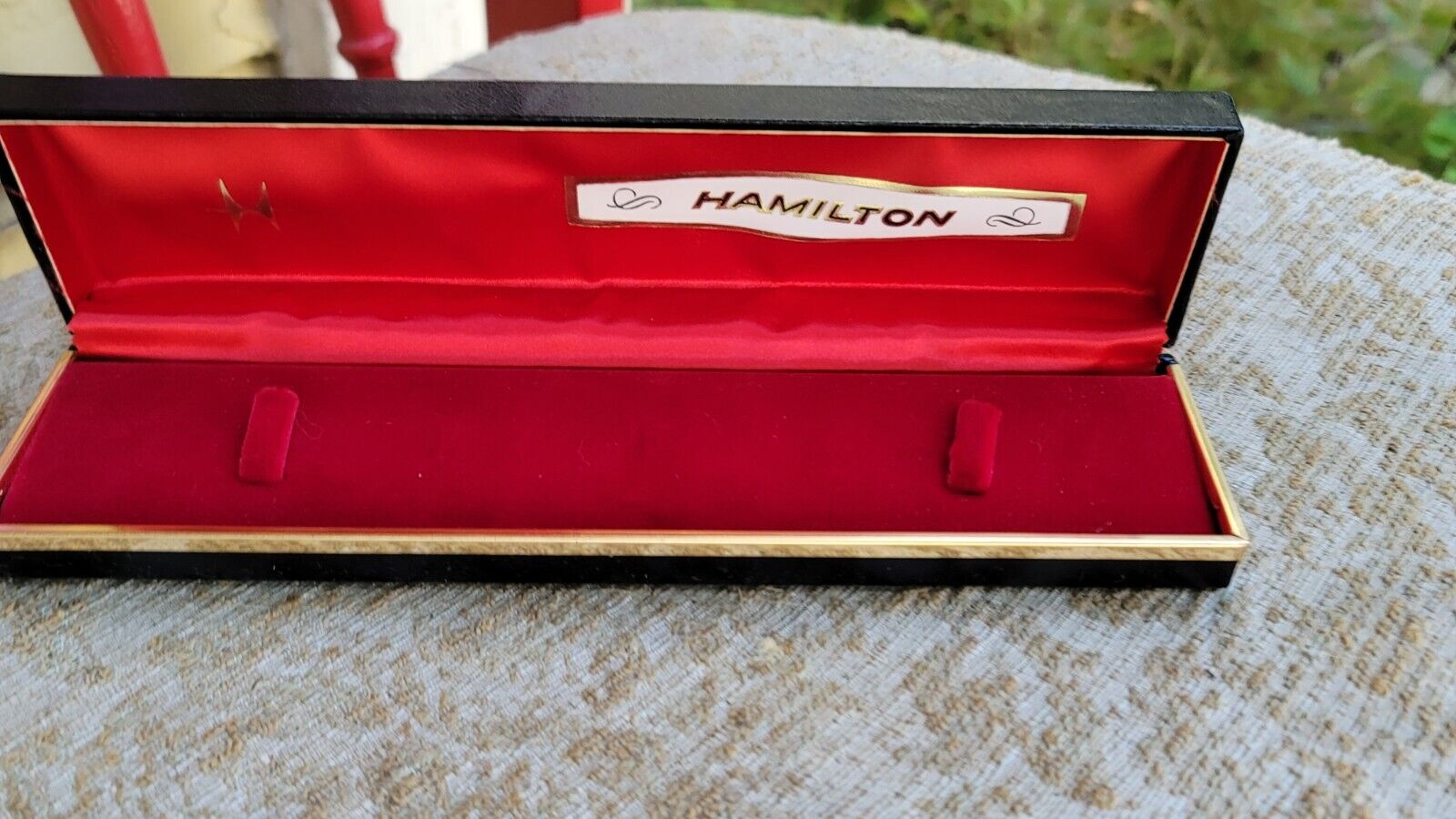 Vintage HAMILTON Wrist watch BOX ONLY Art Deco Nouveau Box Only 9" L