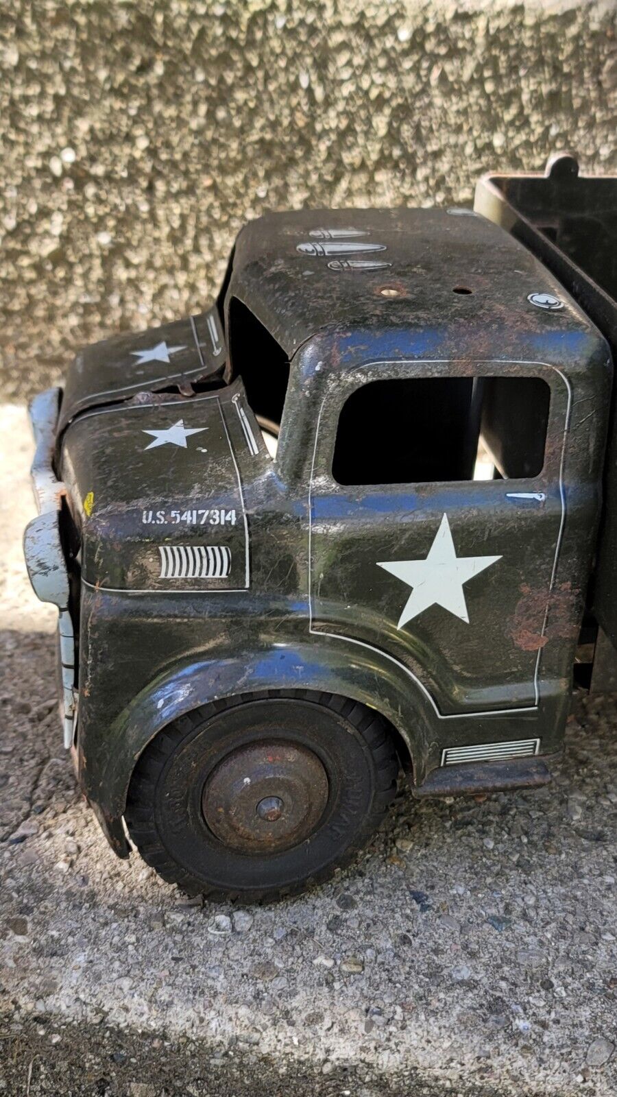 Vintage Antique Mark Lumar Heavy Pressed Steel Military Truck