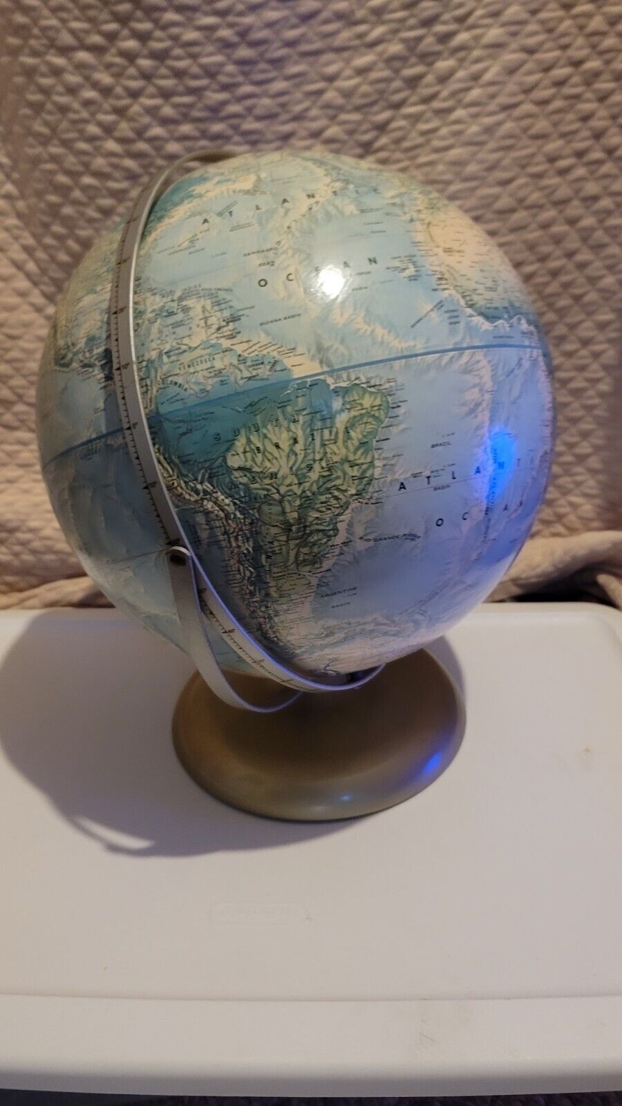 Vintage (1970’s) Rand McNally World Portrait Globe 12" Diameter. Steel Base