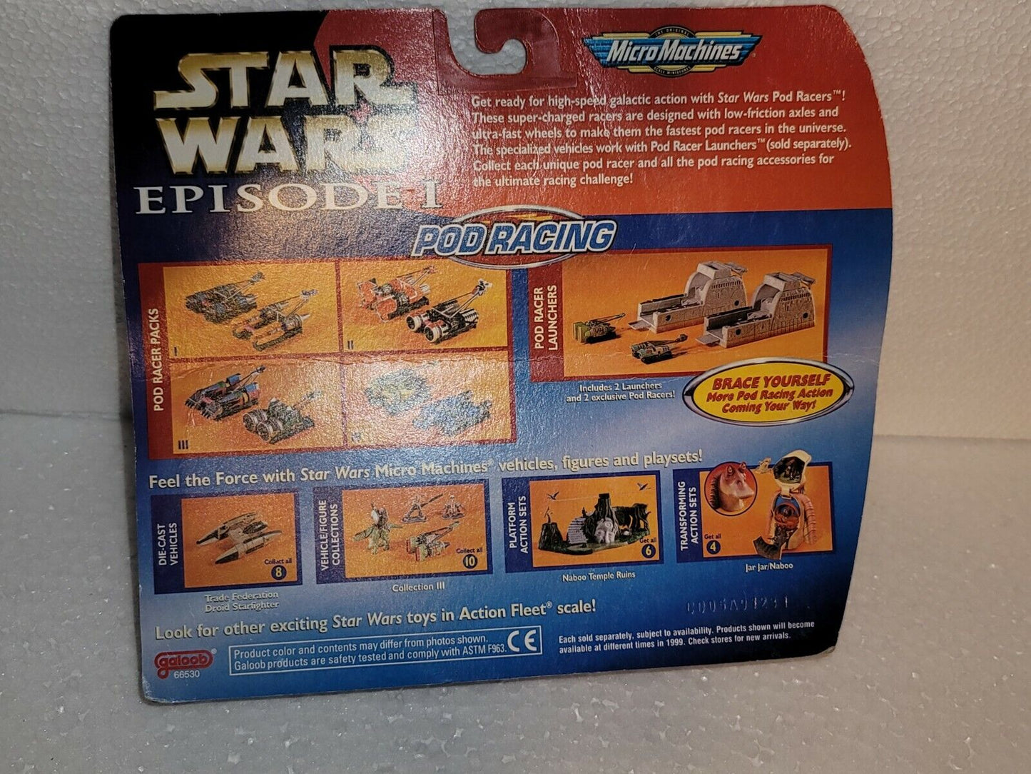 Micromachines Star Wars Episode 1 Pod Racing Pack 1, 1998 by Galoob Vintage