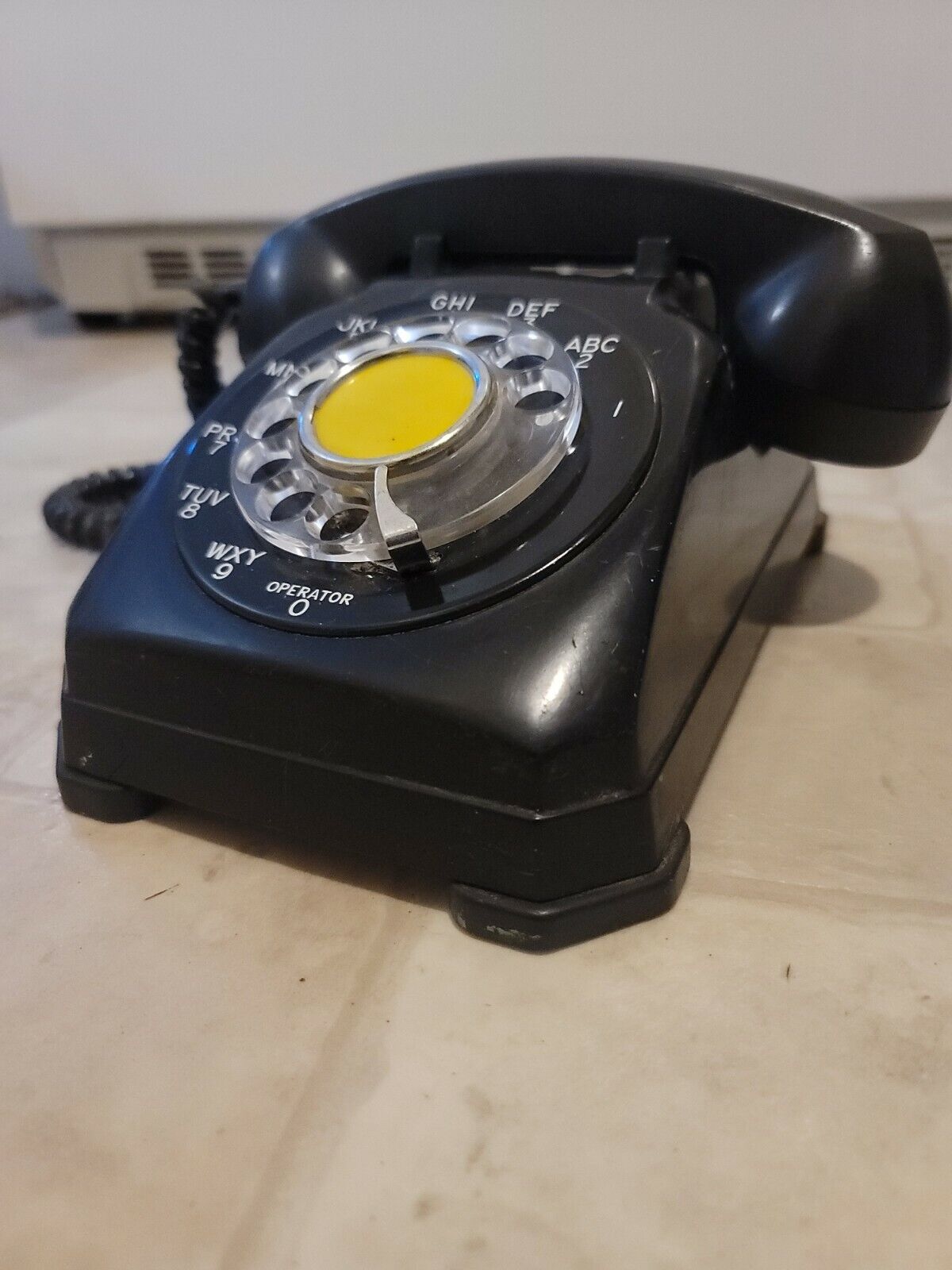 VINTAGE ANTIQUE 1973 STROMBERG CARLSON BLACK ROTARY DESK TELEPHONE 402