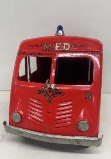 Vintage Custom Red Tonka 1950s #5 Rescue Life Net Van Ambulance 