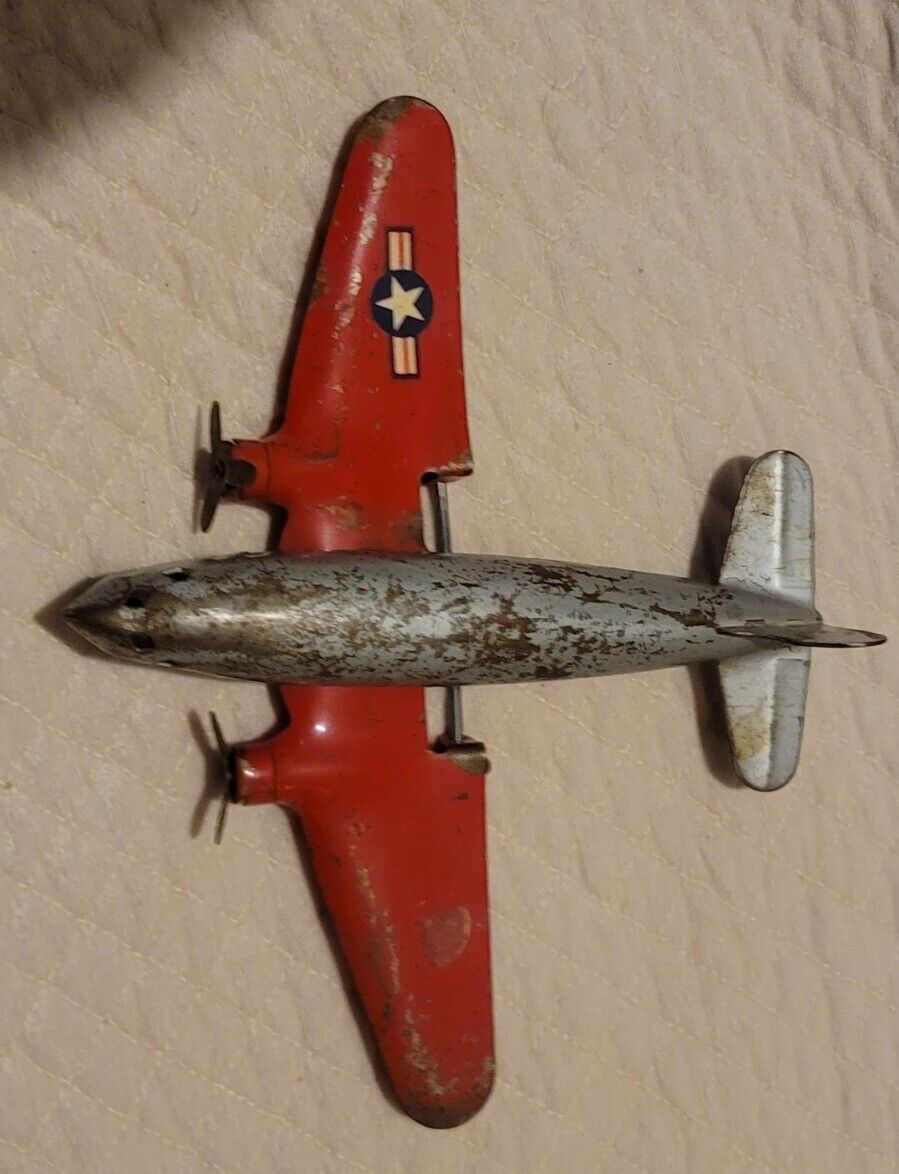 VINTAGE Wyandotte TIN TOY PLANE NICE  473-F