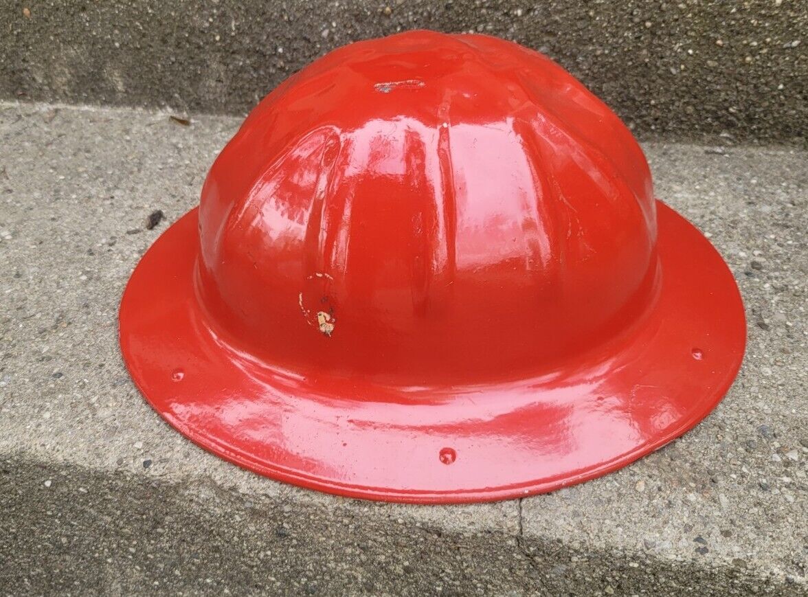 VINTAGE Oklahoma Metal FIRE DEPARTMENT SHIELD HELMET FIREMAN FD DEPARTMENT