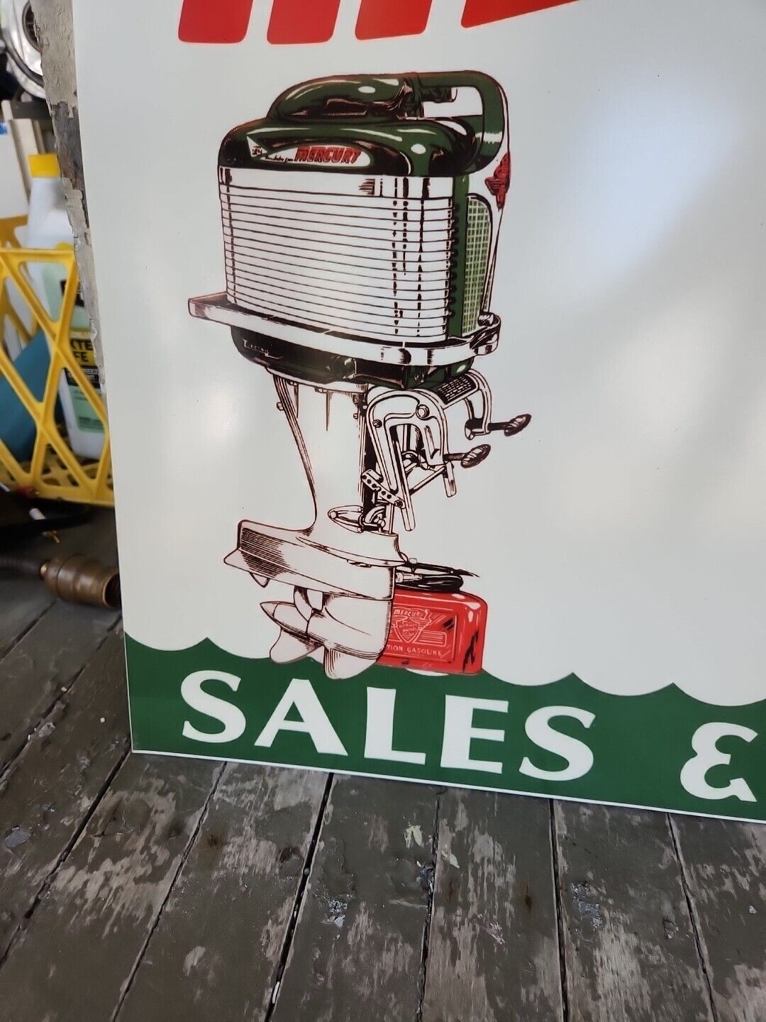 Mercury Outboards Motors Service marine  Gasoline metal sign Oil Gas Dealer Boat