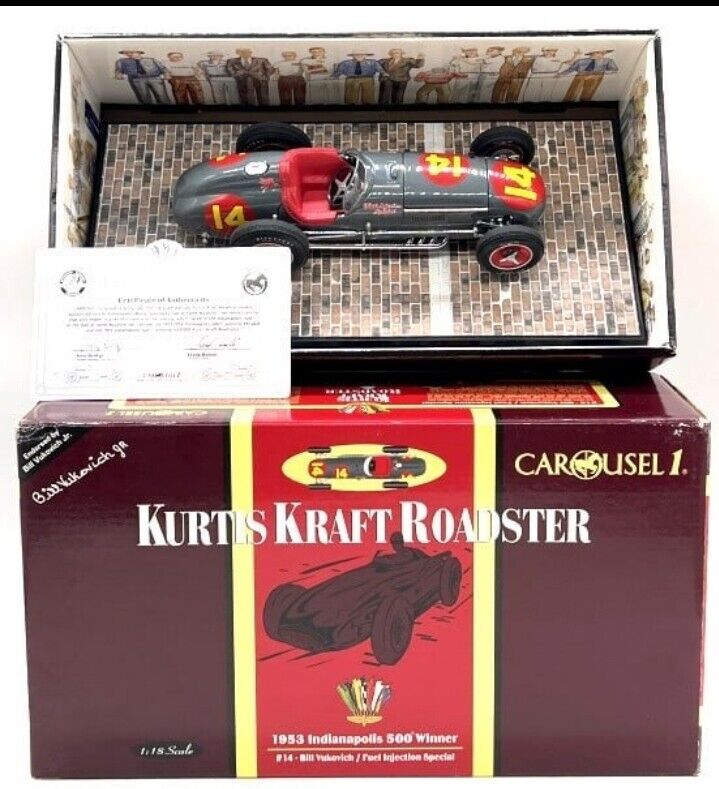 Carousel 1 #4553 Kurtis Kraft Roadster 1953 Indy 500 Winner #14 Bill Vukovich