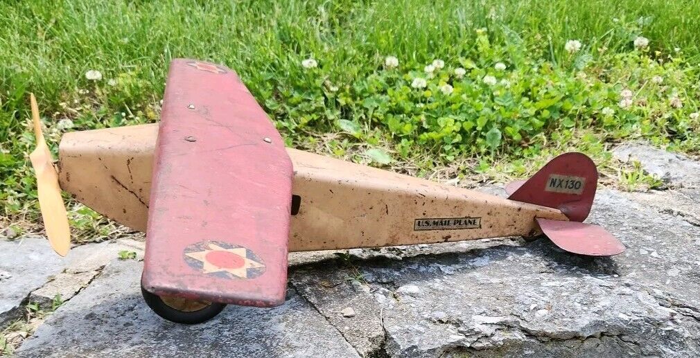 Vintage Steelcraft NX-130 US Mail  Airplane Wood Propeller Original Condition 