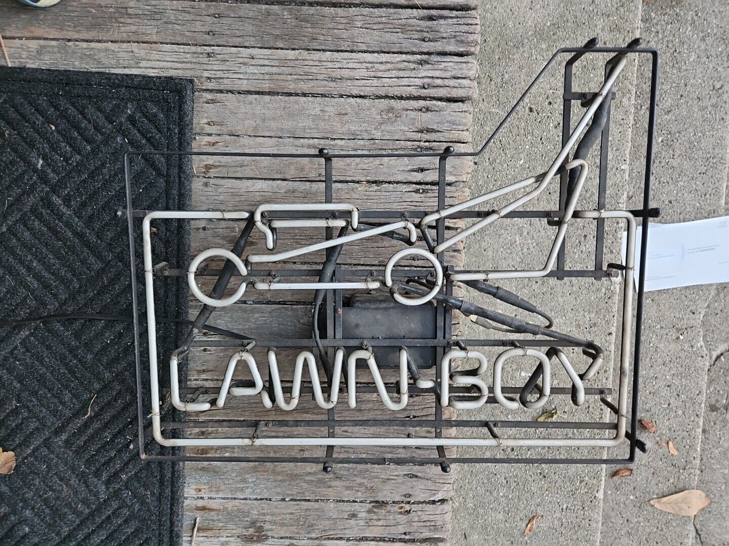 Vintage Original Lawn-boy Neon Sign Lamp Light Visual Bar Collection 25"x20" 