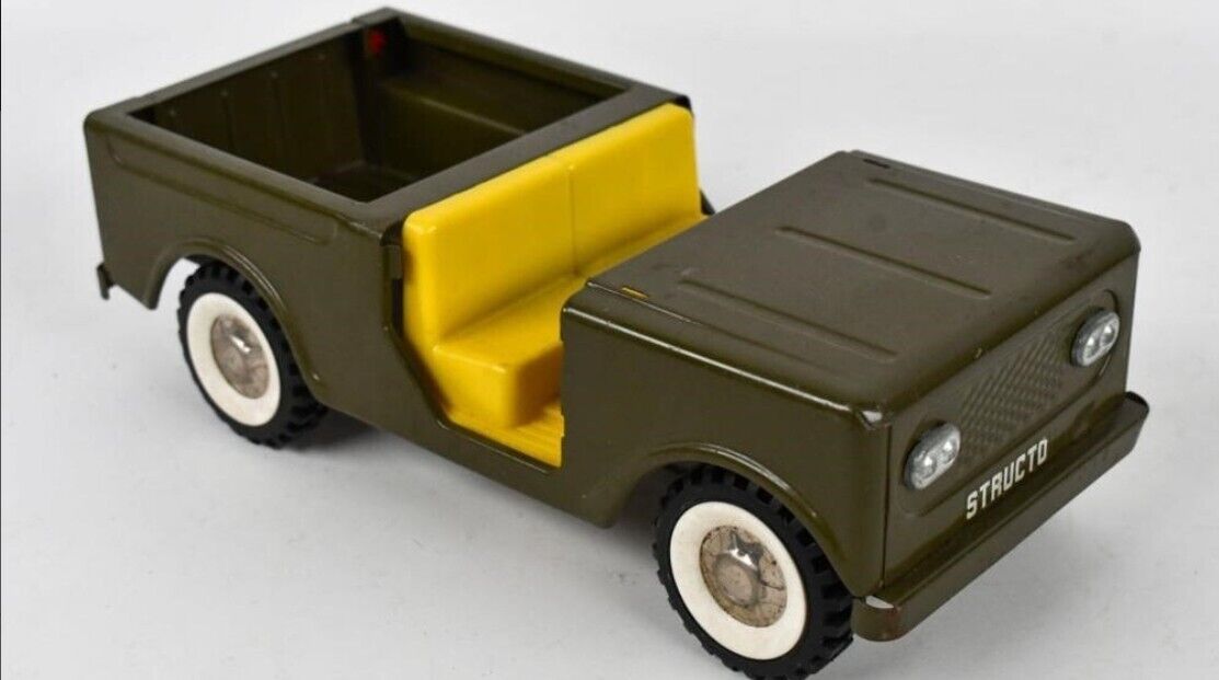 STRUCTO 1960’s Structo U. S. Army Engineers Pressed Steel Dump Truck/JEEP & More