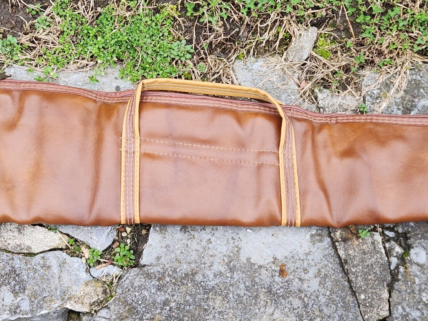 Vintage Redhead Leather Zippered Soft Gun Case 49” Brown Tan strap