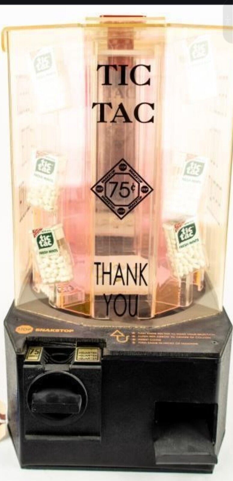 FIVE STARS TIC TAC MINT CANDY VENDING MACHINE