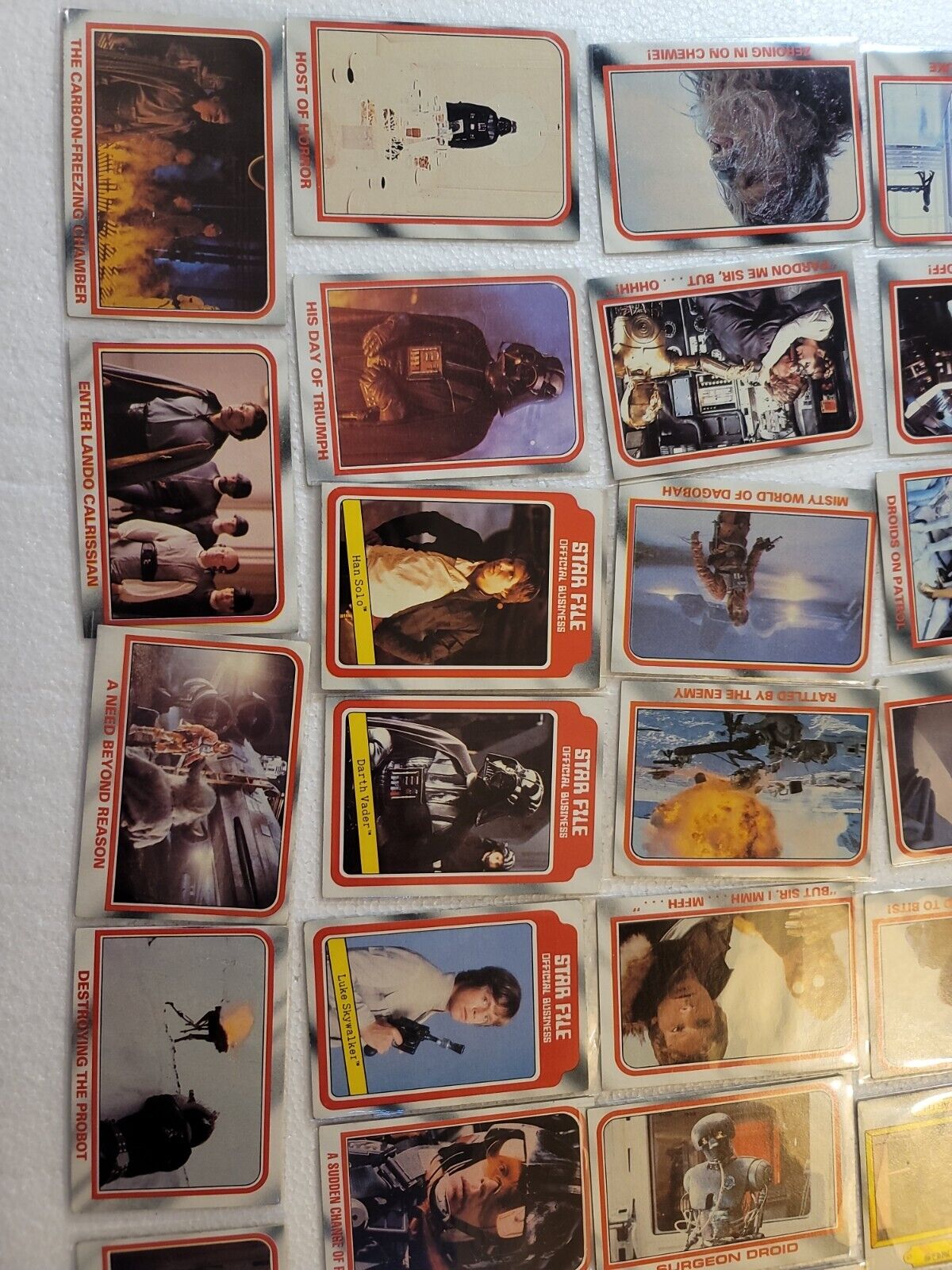 LOT of 61 Empire Strikes Back Topps Trading Cards Star Wars  Near Mint Wow