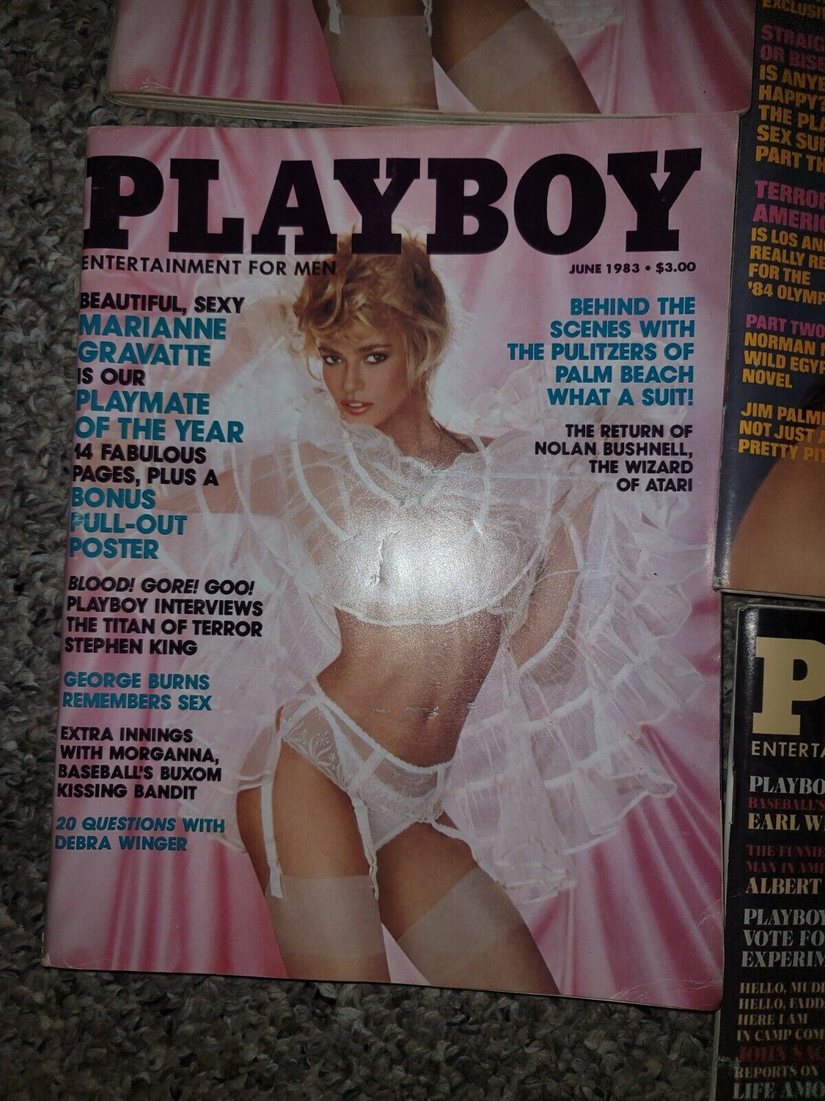 Playboy Magazine LOT of 7-WOMEN IN LACE AND STOCKINGS of 70's/80's/90's