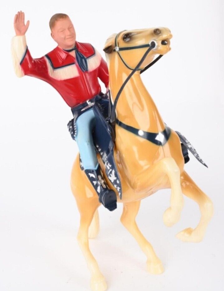 Vintage 9" Hartland Roy Rogers & Trigger Plastic Toy In Original Box Guns Hats 