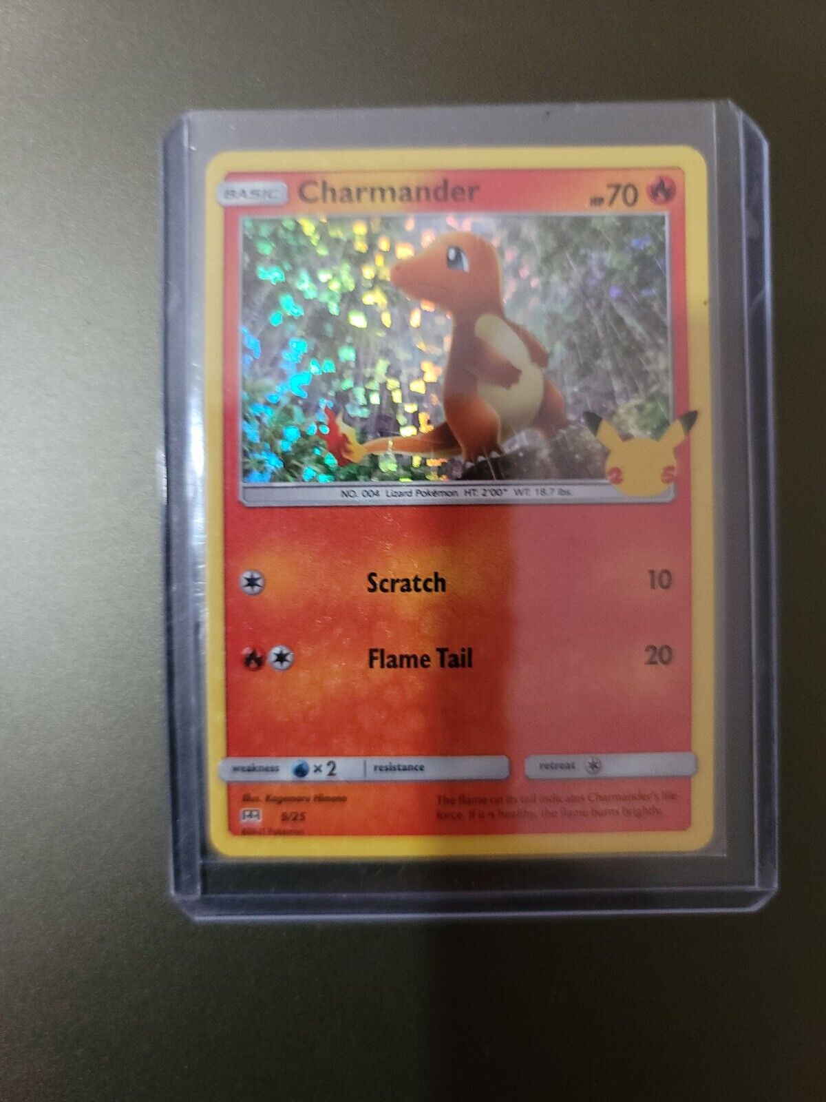 Charmander 9/25 Holo McDonald's 25th Anniversary  Pokemon Card