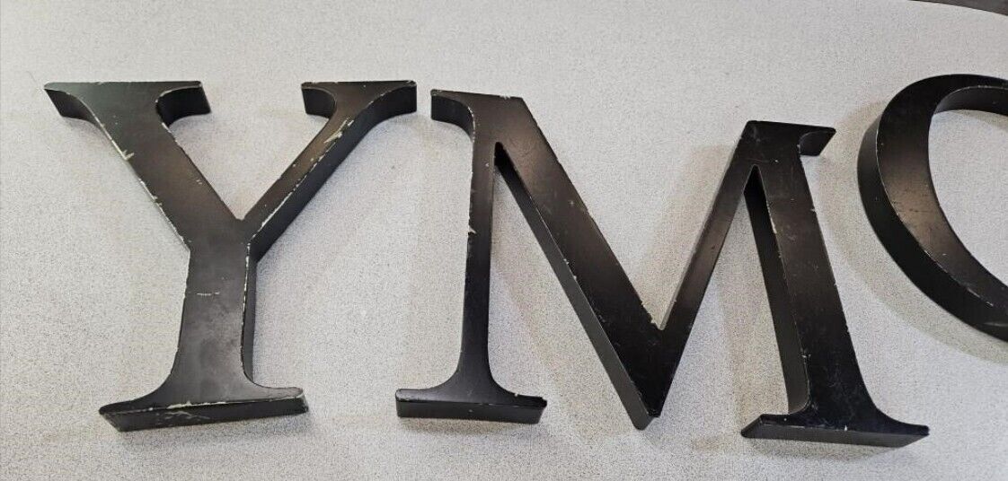  10" Letters Sign YMCA Architectural Salvage LETTERS Vintage