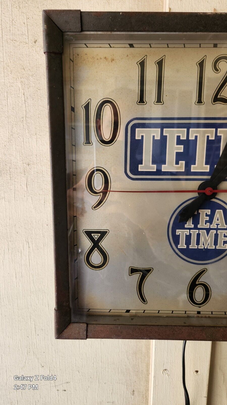 Vintage Tetley Tea "Tea Time" Electric Clock 1950's Collectable Works Farm Barn