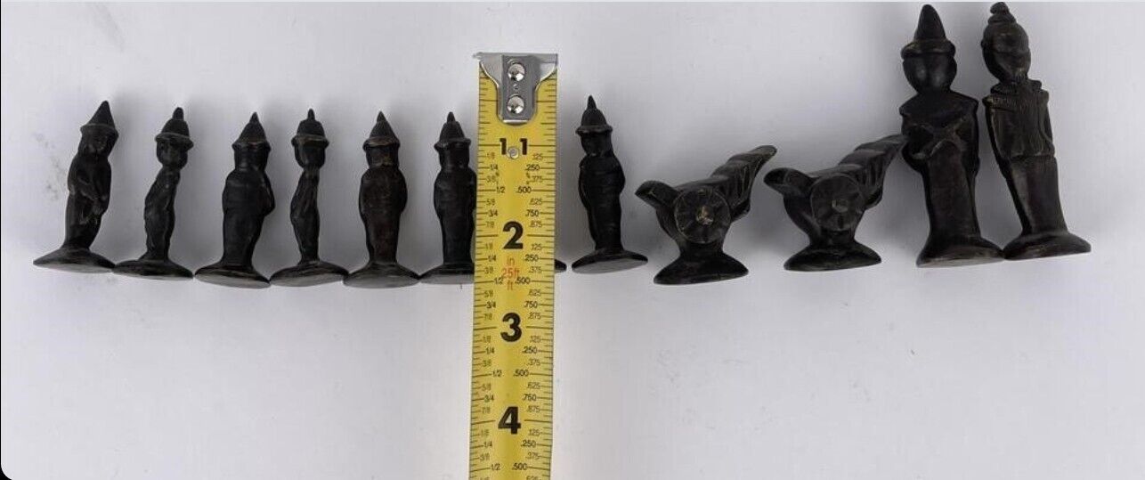 12pc Lot Burma Burmese Bronze Figures Avian Opium Weights ca.19th Century 