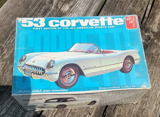 Vintage AMT 1953 Corvette 1/25 Scale Model Kit T310 Stock or Custom