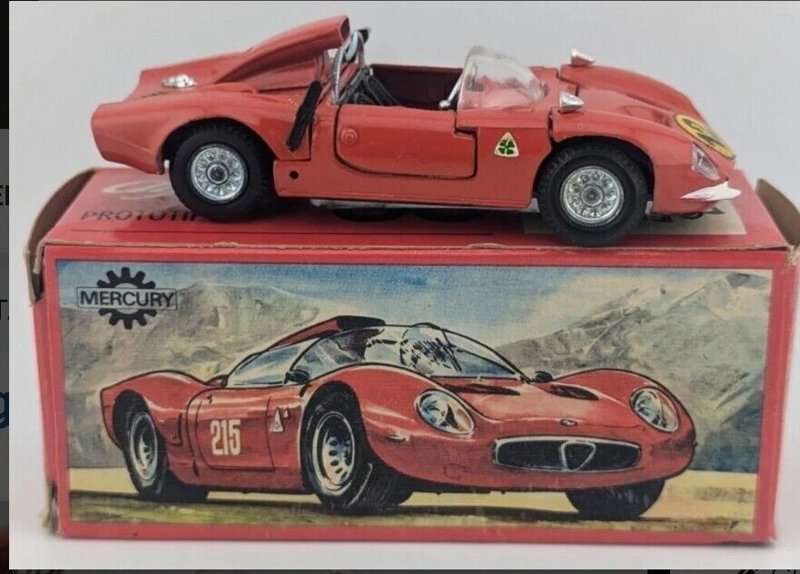 Mercury Toys #64 Alfa Romeo 33 Prototipo Box Only made in Italy 1/43 scale