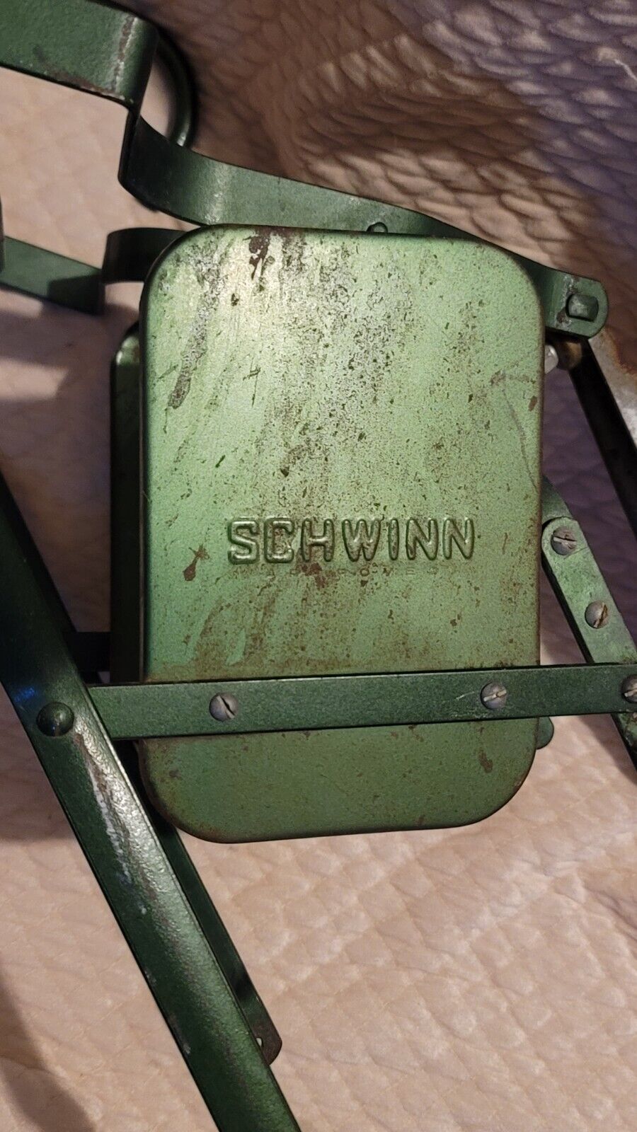 Vintage Steel Schwinn Children's Bike Rear Seat 1960s Bicycle Metal Carrier