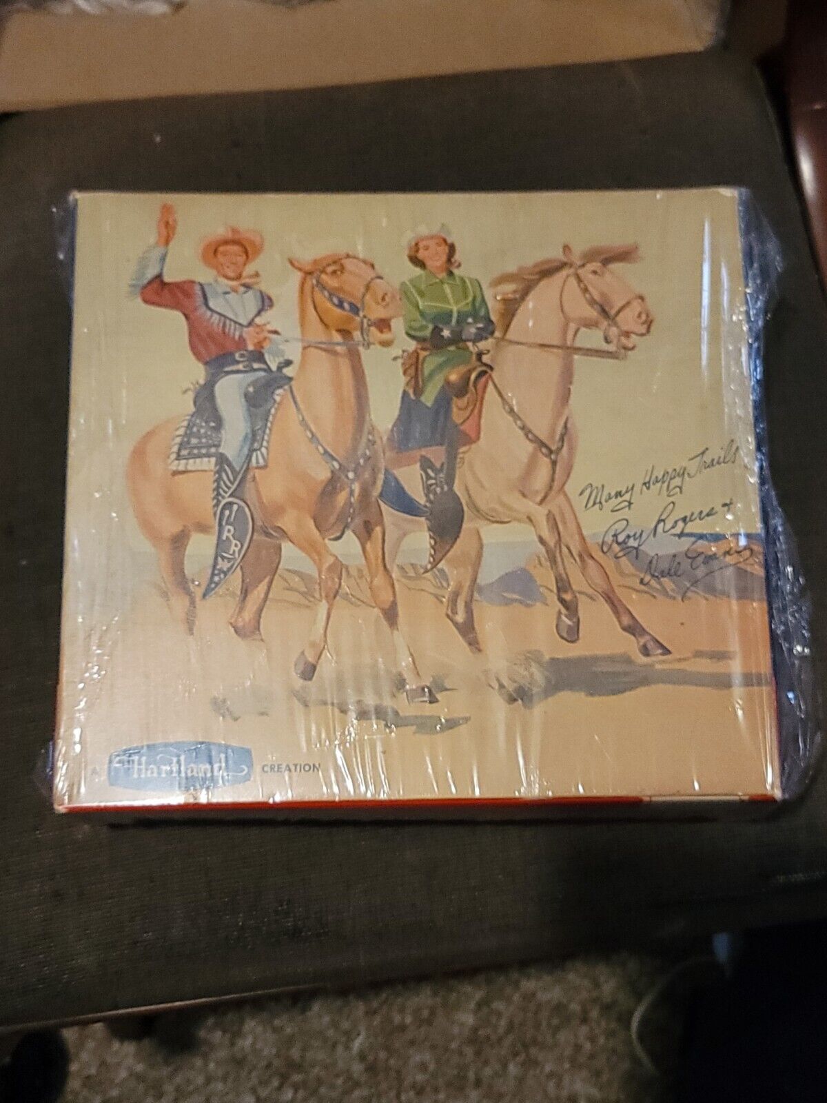 Vintage 9" Hartland Roy Rogers & Trigger Plastic Toy In Original Box Guns Hats 