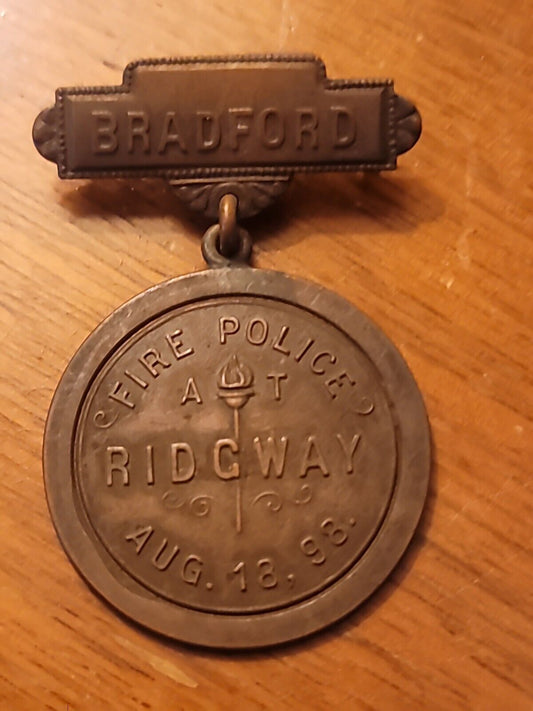 Vintage Antique Volunteer Fire Department Pennsylvania - Cc Penfold 1898