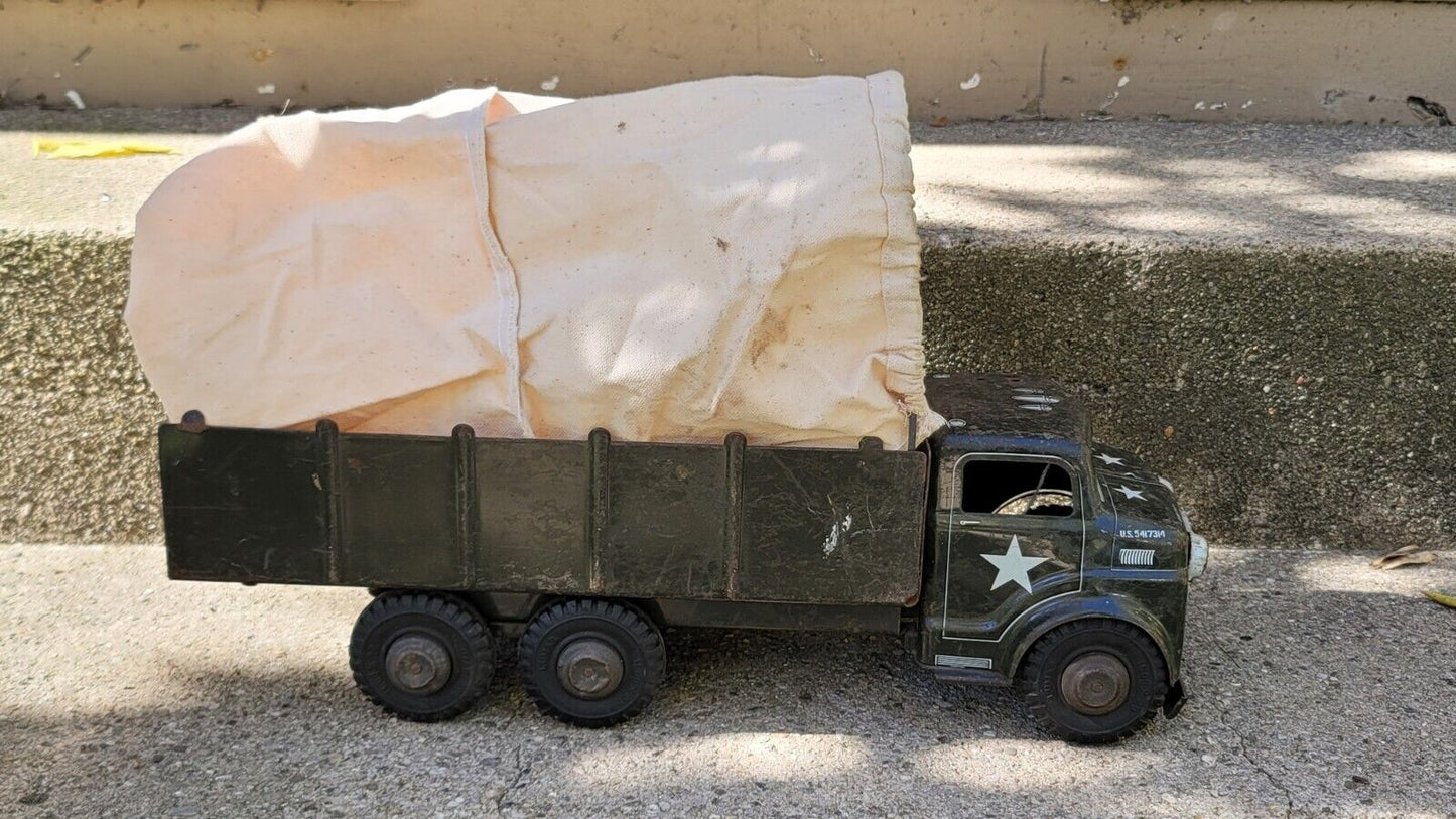 Vintage Antique Mark Lumar Heavy Pressed Steel Military Truck