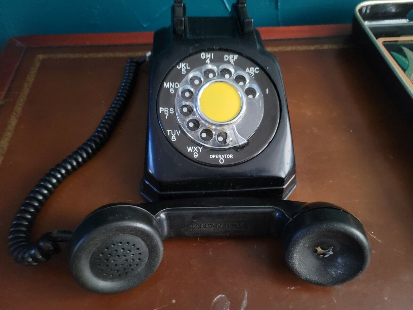 VINTAGE STROMBERG CARLSON 1543 W-K BLACK  ROTARY TELEPHONE 1950S WORKS