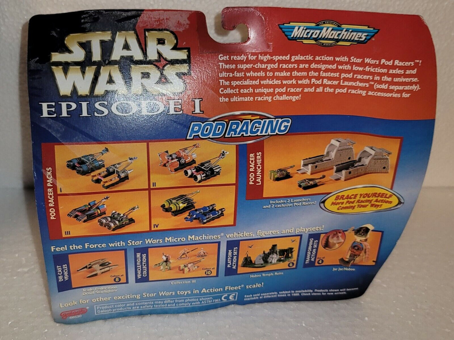 Micromachines Star Wars Episode 1 Pod Racing Pack 2, 1998 by Galoob Vintage