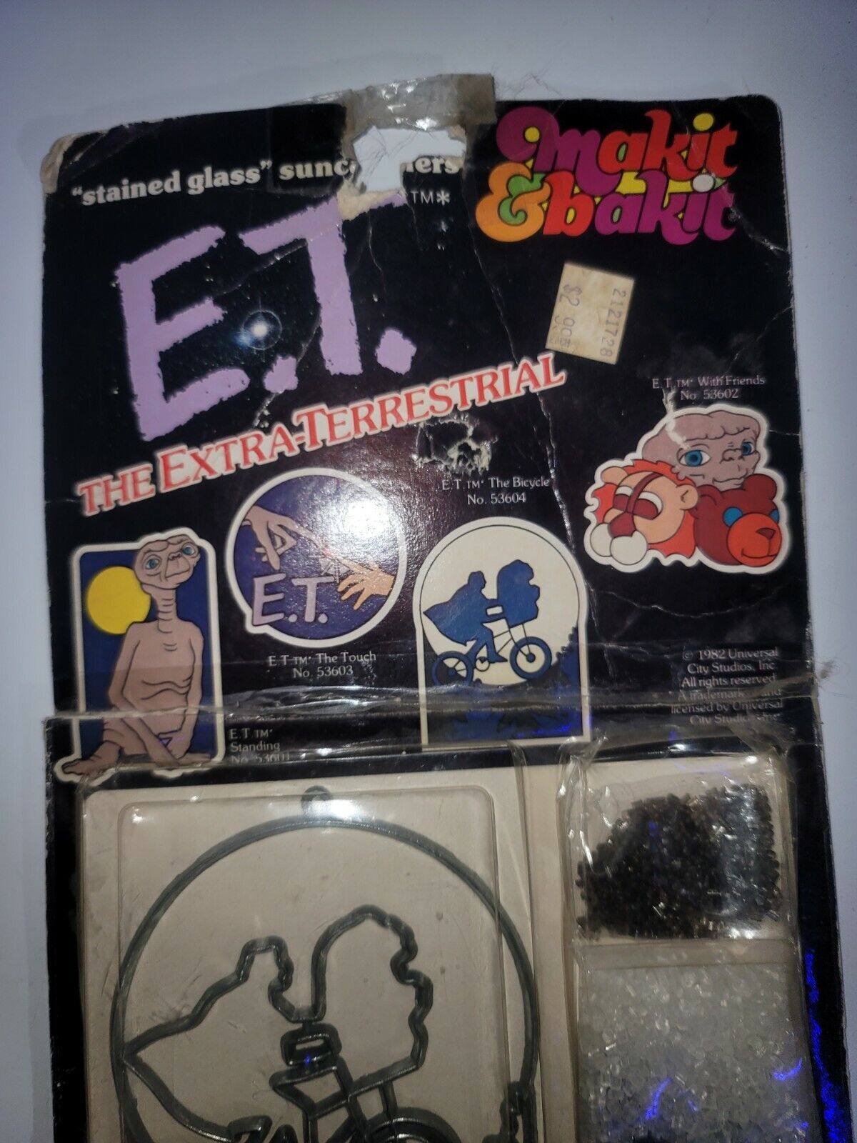 Vintage Makit Bakit Stained Glass Kit E.T. Ornament Sun Catchers Sealed