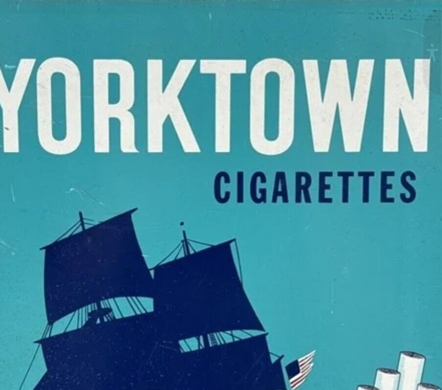 VINTAGE YORKTOWN SIGN CIGARETTE. Advertising  See Pictures 14.5" Long