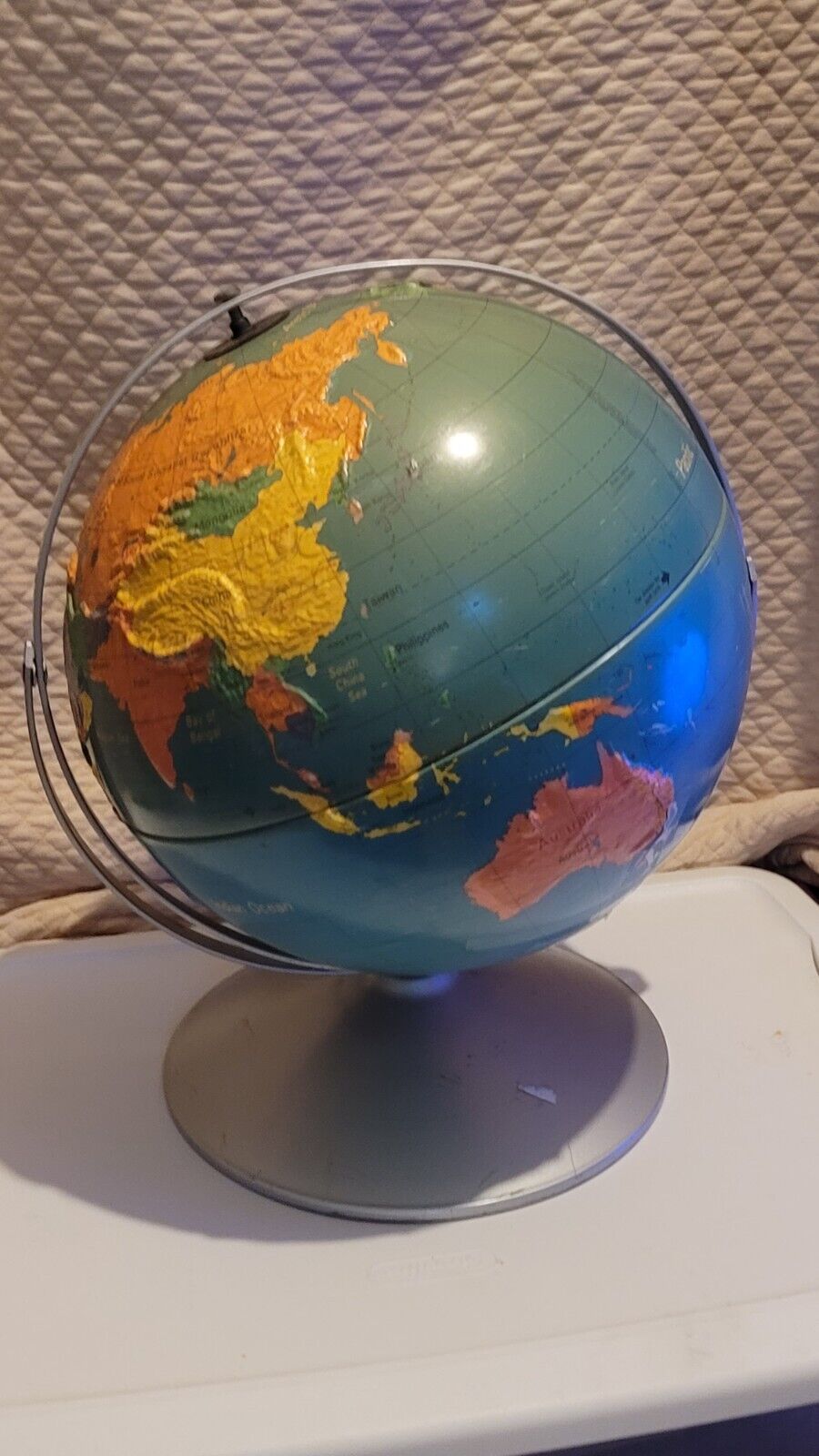 Vintage Nystrom Readiness MCM Style World Globe 12" Rare Nice