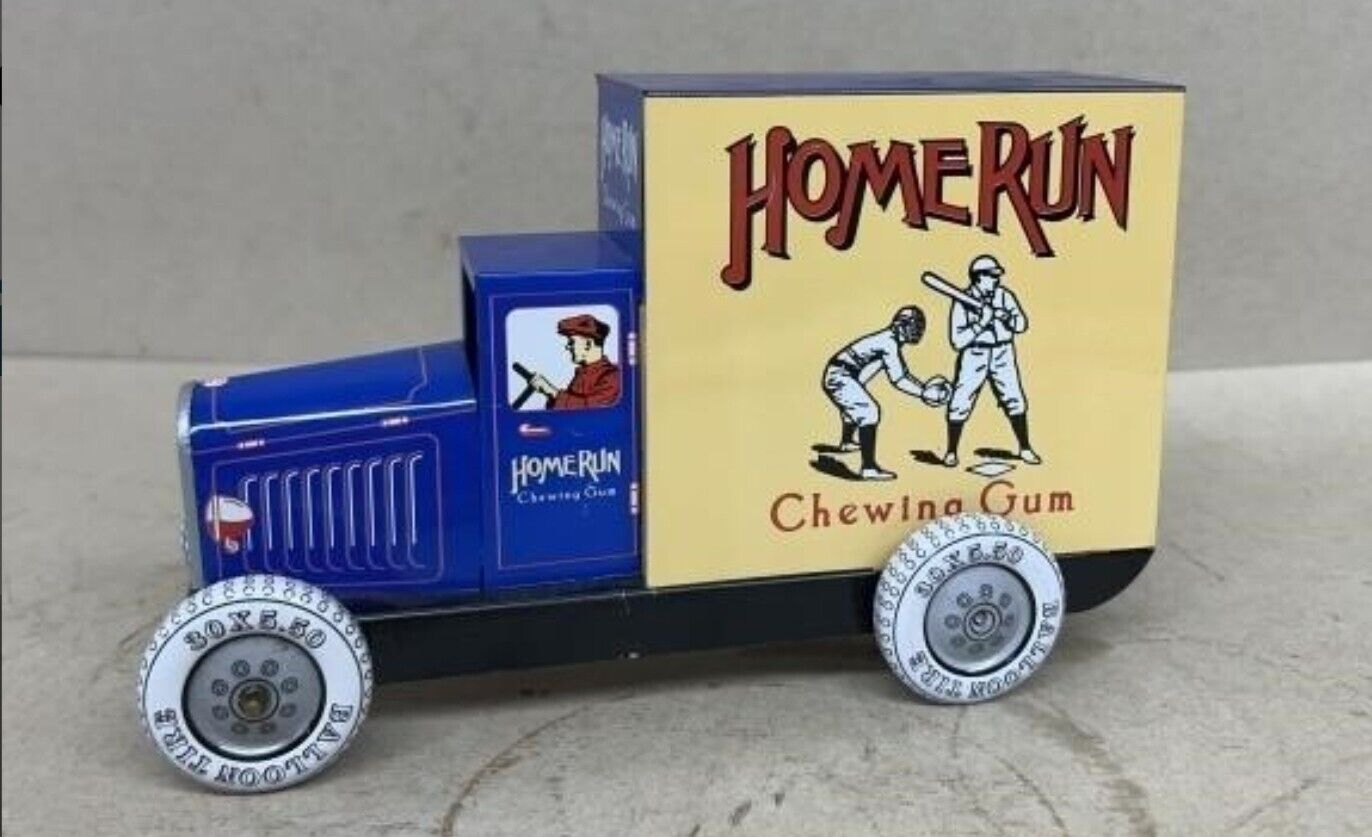 Home Run Chewing Gum Tin Delivery Truck by Schylling. 1:24 Scale. New.