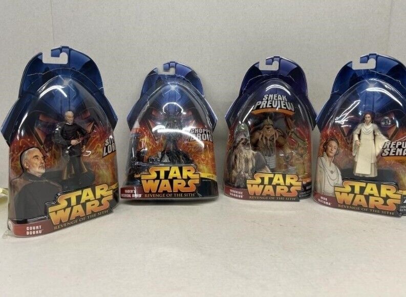 Star Wars Revenge of The Sith Sneak Preview Set of 4 Figures