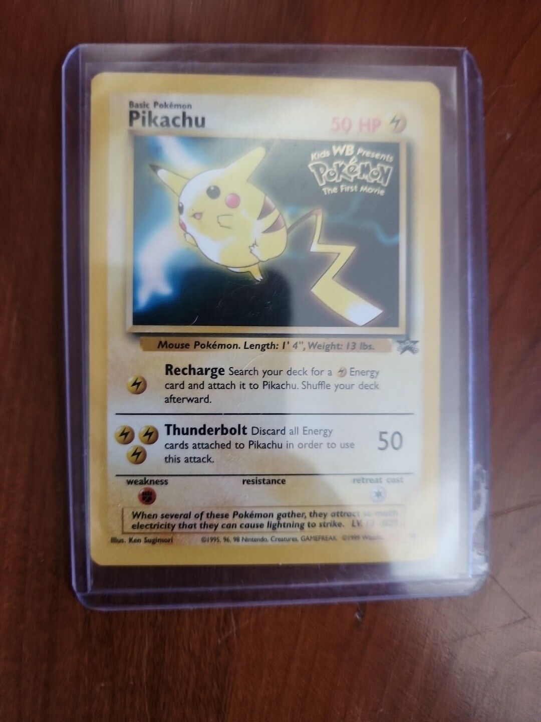 PIKACHU Promo Card #4 Kid's WB Presents The First Movie  1999 Pokemon