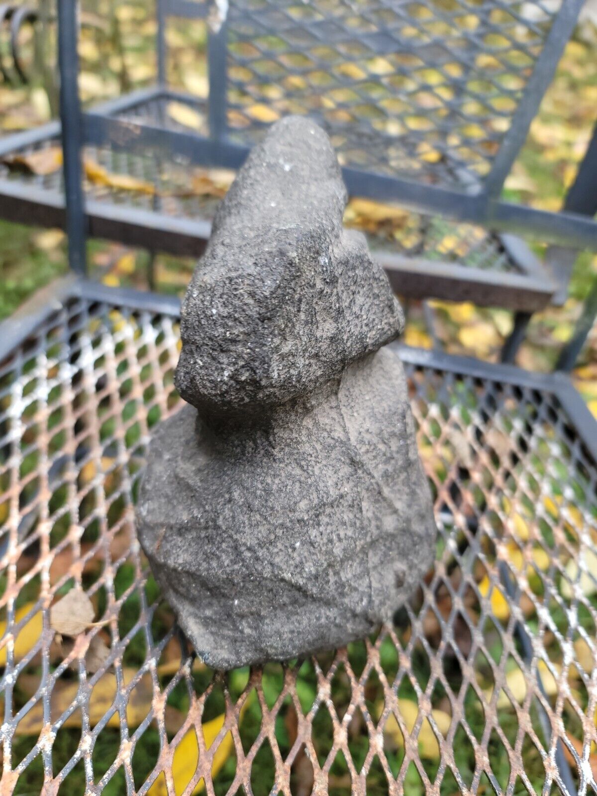 Native American Stone Grinding Stone W/ Two Grooves 