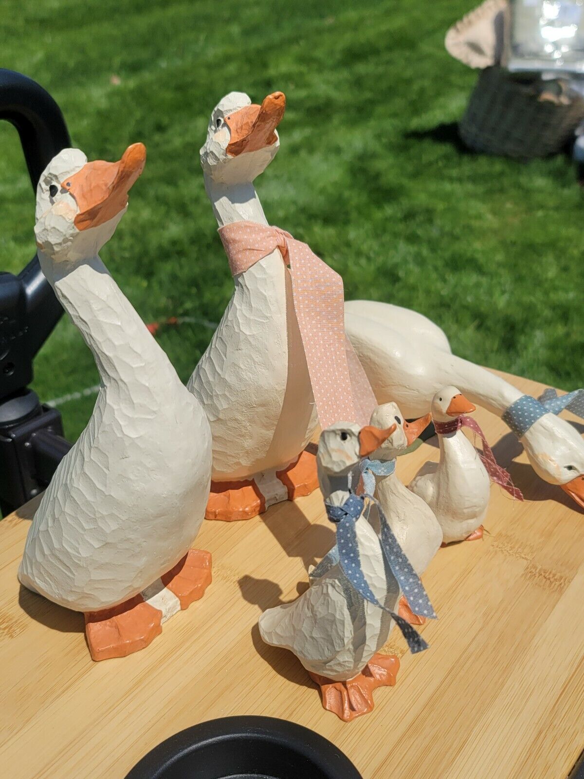 Vintage Hand Carved Ike & Sandy Spillman Resin Goose Duck Figurine lot 6