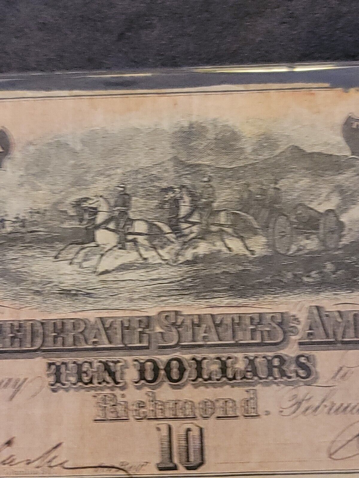 CONFEDERATE STATES $10 BANK NOTE FEB 17, 1864 