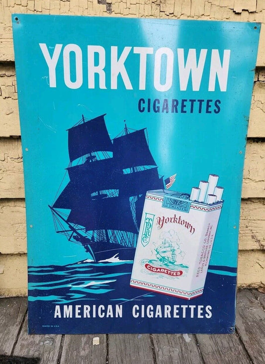 VINTAGE YORKTOWN SIGN CIGARETTE. Advertising  See Pictures 14.5" Long