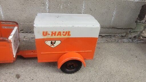 Vintage Nylint U Haul 60 Ford Pickup Truck + Trailers, Pressed Steel 3 Piece Set