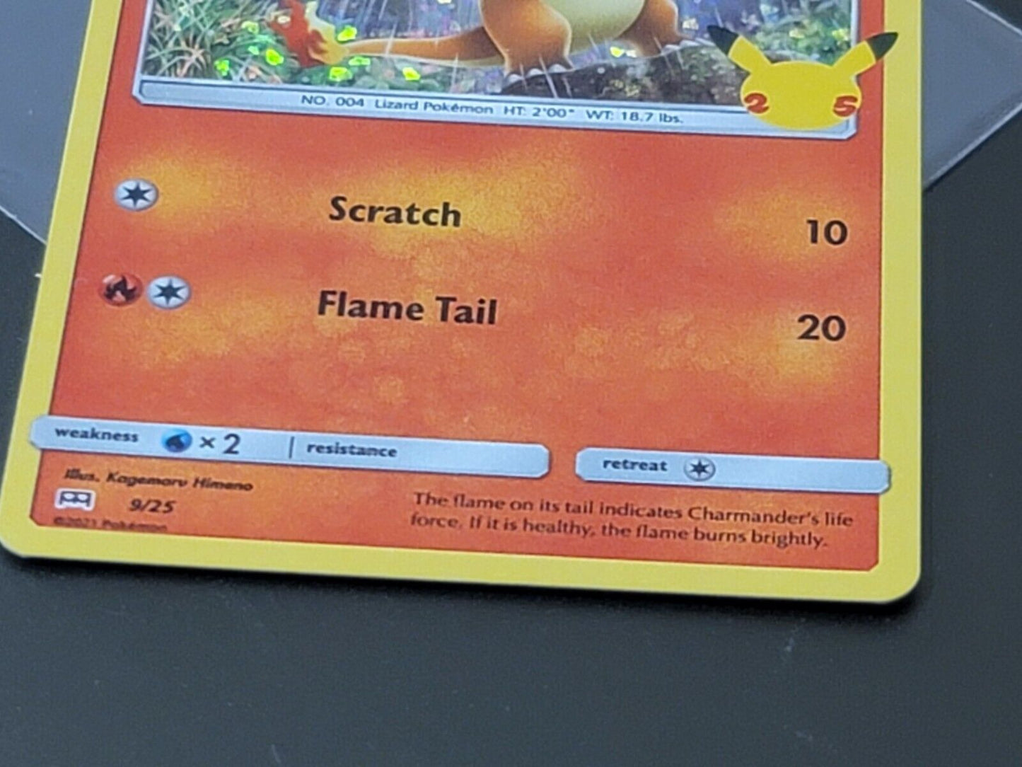 Charmander 9/25 Holo McDonald's 25th Anniversary  Pokemon Card