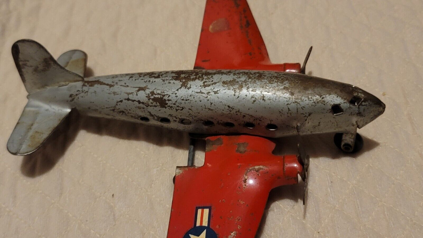 VINTAGE Wyandotte TIN TOY PLANE NICE  473-F